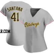 Carlos Santana Women's Pittsburgh Pirates Gray Replica Road Jersey