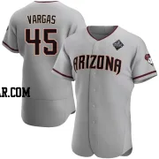 Carlos Vargas Men's Arizona Diamondbacks Gray Authentic Road 2023 World Series Jersey