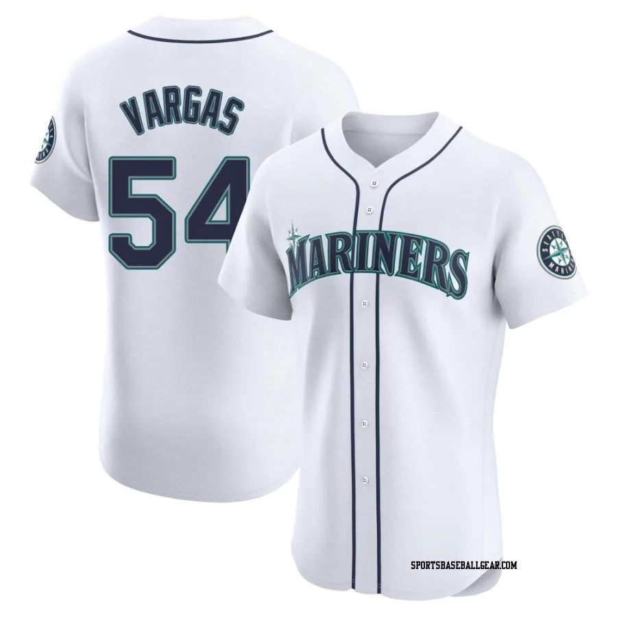 Carlos Vargas Men's Seattle Mariners White Elite Home Jersey