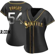 Carlos Vargas Women's Seattle Mariners Black Golden Replica Alternate Jersey