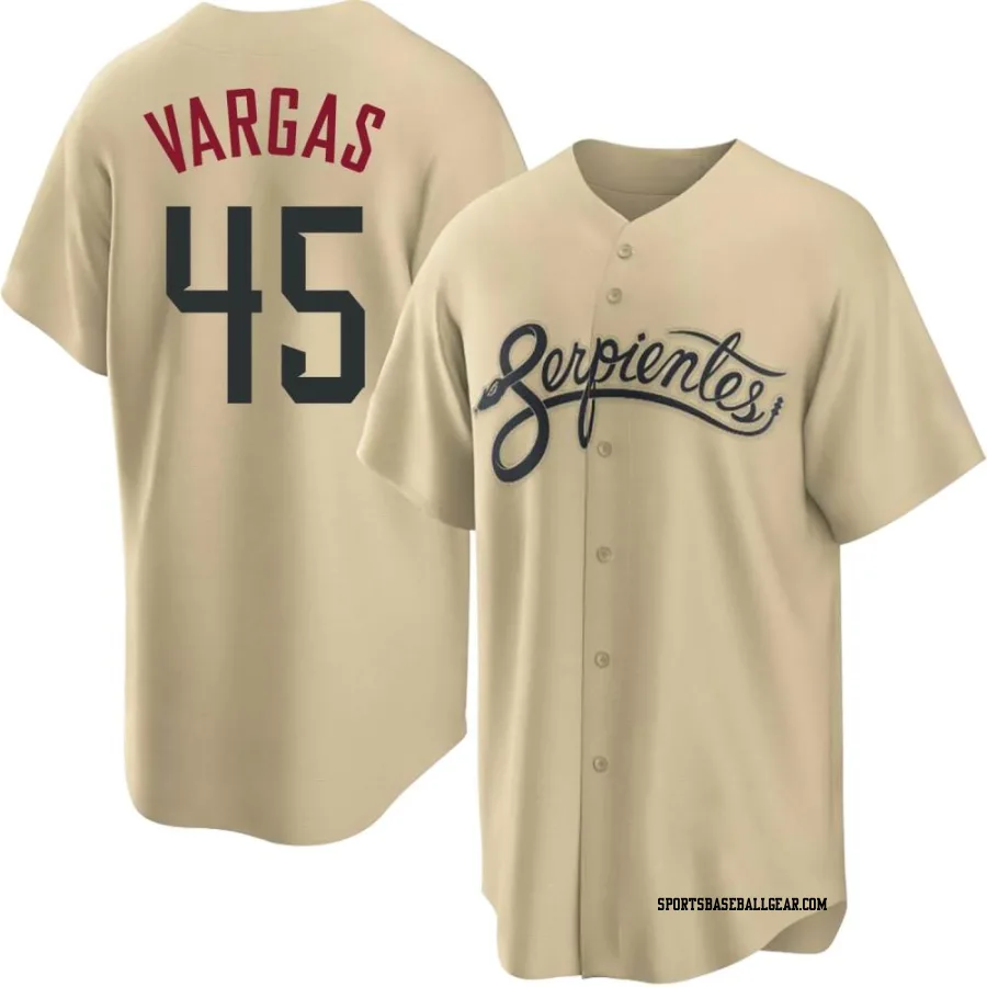 Carlos Vargas Youth Arizona Diamondbacks Gold Replica 2021 City Connect Cool Base Jersey