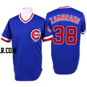 Carlos Zambrano Men's Chicago Cubs Blue Authentic Throwback Jersey