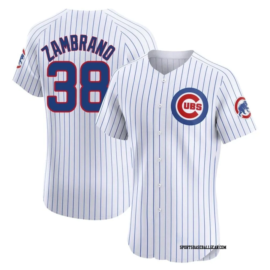 Carlos Zambrano Men's Chicago Cubs White Elite Home Jersey