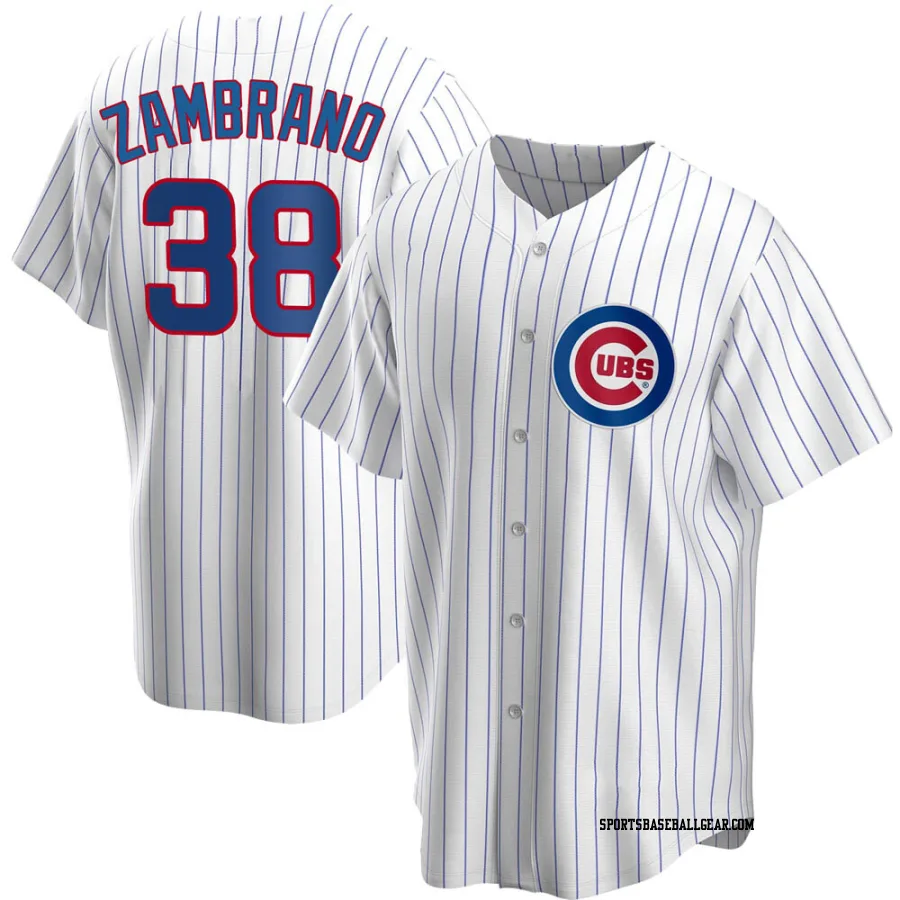 Carlos Zambrano Men's Chicago Cubs White Replica Home Jersey