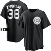 Carlos Zambrano Youth Chicago Cubs Black/White Replica Jersey