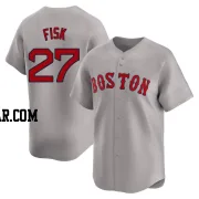 Carlton Fisk Men's Boston Red Sox Gray Limited Away Jersey