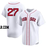 Carlton Fisk Men's Boston Red Sox White Limited 2nd Home Jersey