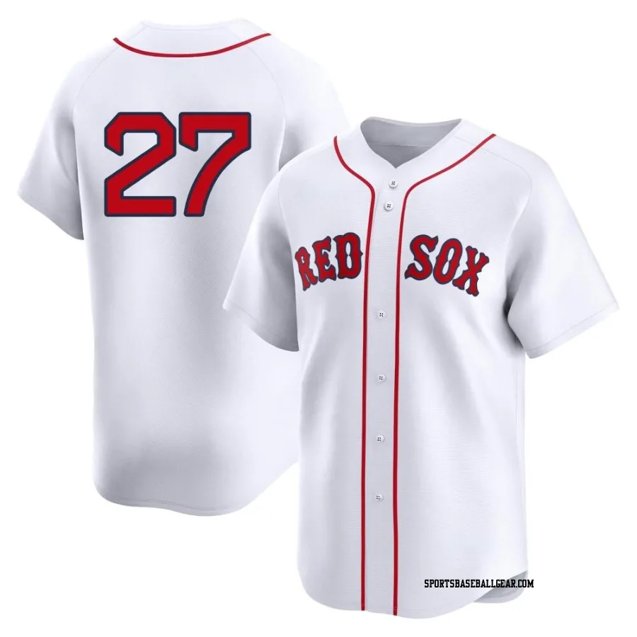 Carlton Fisk Men's Boston Red Sox White Limited 2nd Home Jersey