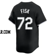 Carlton Fisk Men's Chicago White Sox Black Limited Alternate Jersey