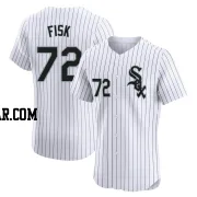 Carlton Fisk Men's Chicago White Sox White Elite Home Jersey