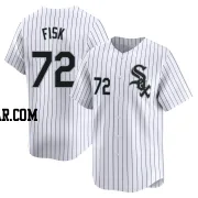 Carlton Fisk Men's Chicago White Sox White Limited Home Jersey