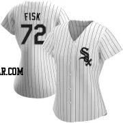 Carlton Fisk Women's Chicago White Sox White Replica Home Jersey