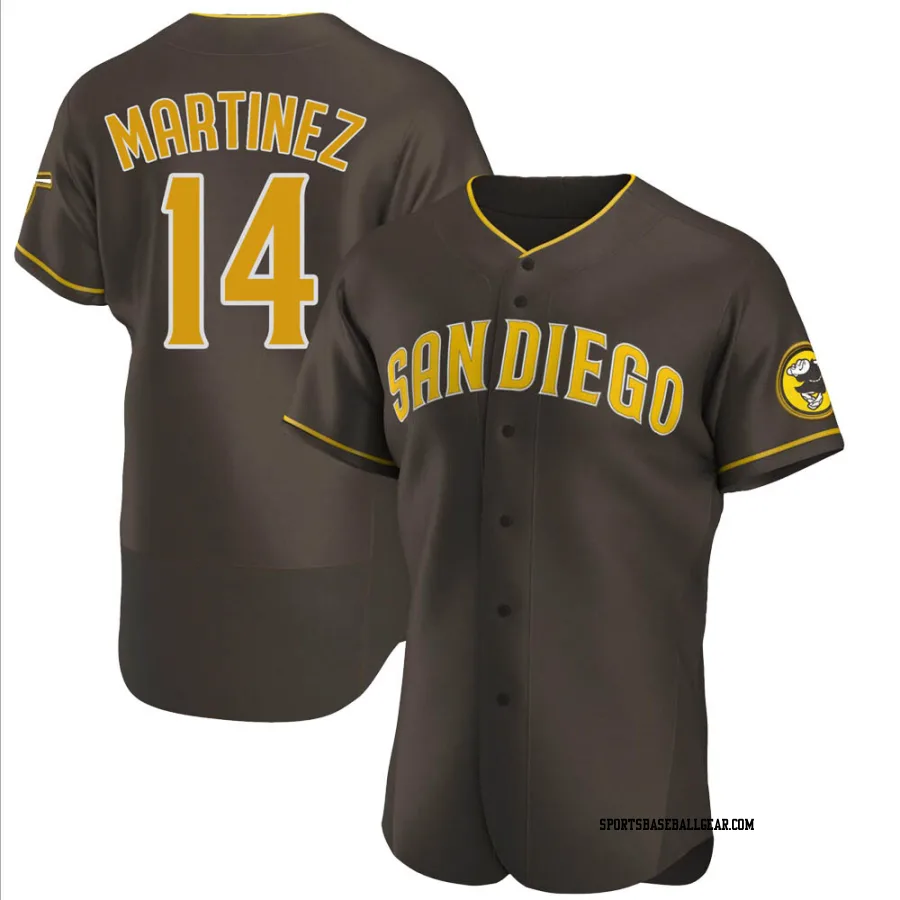 Carmelo Martinez Men's San Diego Padres Brown Authentic Road Jersey