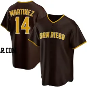 Carmelo Martinez Men's San Diego Padres Brown Replica Road Jersey