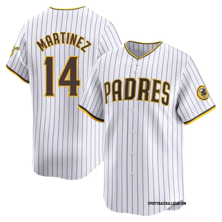 Carmelo Martinez Men's San Diego Padres White Limited Home Jersey