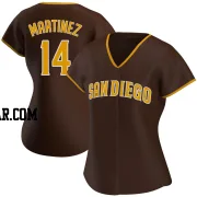 Carmelo Martinez Women's San Diego Padres Brown Authentic Road Jersey