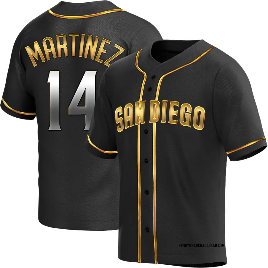 Carmelo Martinez Youth San Diego Padres Black Golden Replica Alternate Jersey