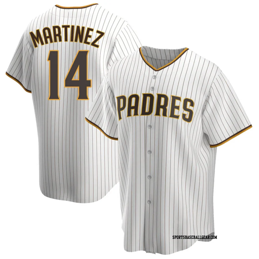 Carmelo Martinez Youth San Diego Padres White/Brown Replica Home Jersey