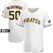 Carmen Mlodzinski Men's Pittsburgh Pirates White Authentic Home Jersey