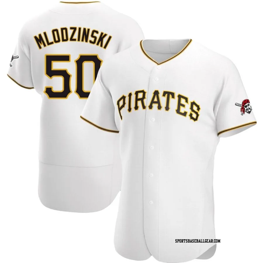 Carmen Mlodzinski Men's Pittsburgh Pirates White Authentic Home Jersey