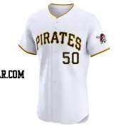 Carmen Mlodzinski Men's Pittsburgh Pirates White Elite Home Jersey