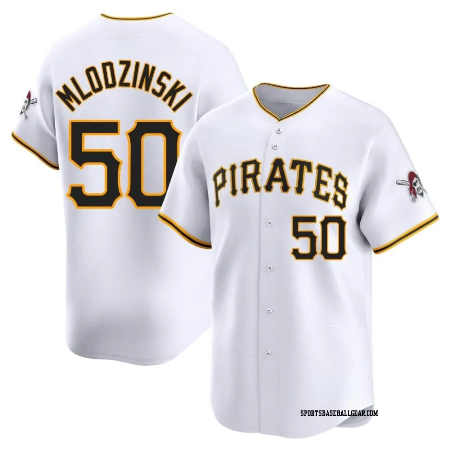 Carmen Mlodzinski Men's Pittsburgh Pirates White Limited Home Jersey