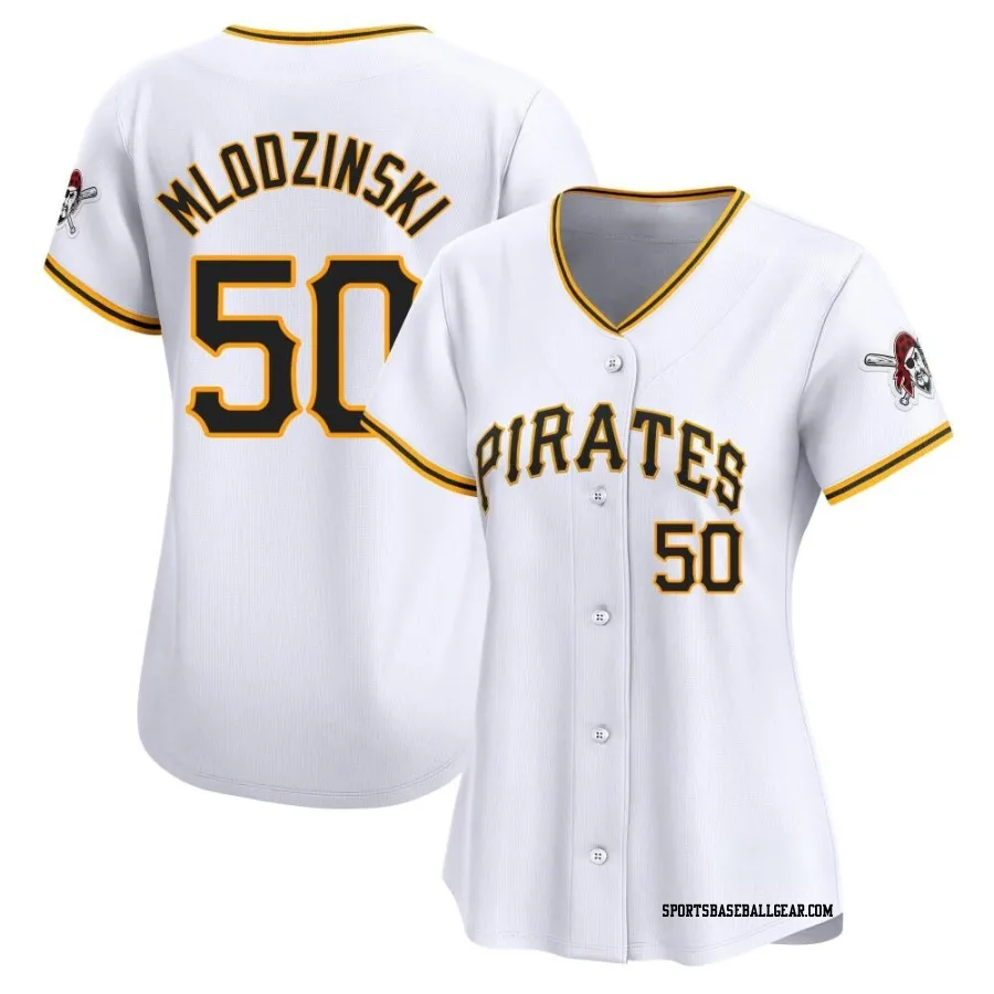 Carmen Mlodzinski Women's Pittsburgh Pirates White Limited Home Jersey