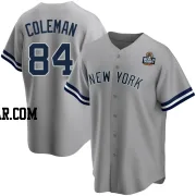 Carson Coleman Men's New York Yankees Gray Replica Road Name 2024 World Series Jersey