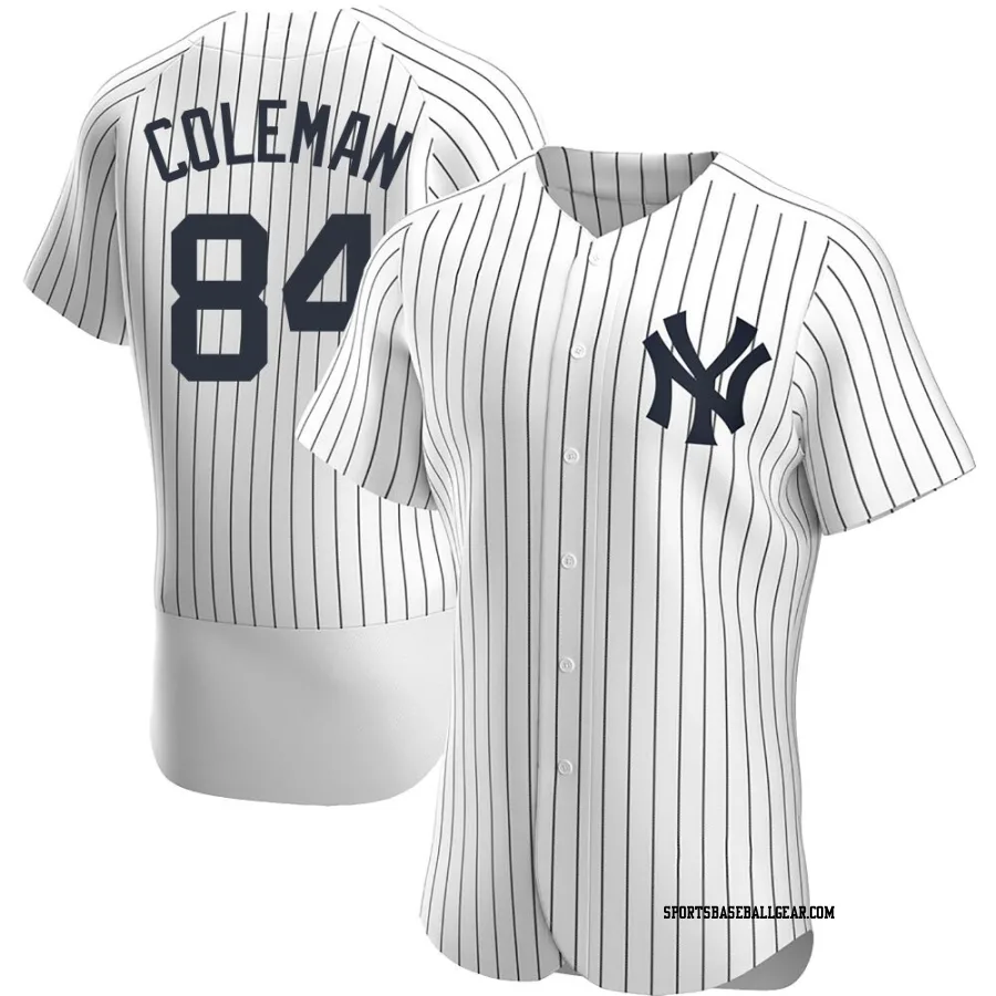 Carson Coleman Men's New York Yankees White Authentic Home Jersey