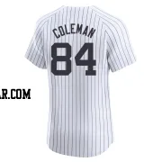 Carson Coleman Men's New York Yankees White Elite Home 2024 World Series Jersey