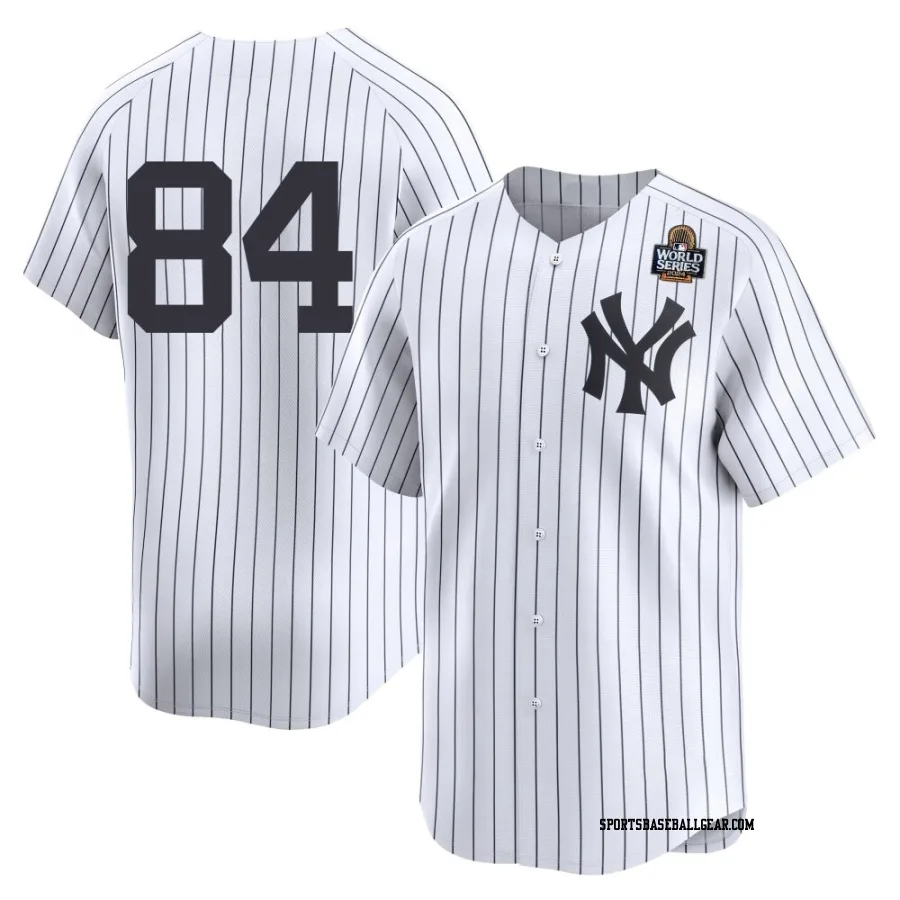 Carson Coleman Men's New York Yankees White Limited Yankee Home 2nd 2024 World Series Jersey