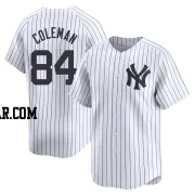 Carson Coleman Men's New York Yankees White Limited Yankee Home Jersey