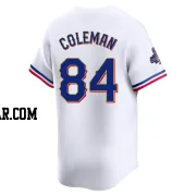 Carson Coleman Men's Texas Rangers Gold Limited White 2024 Collection Jersey