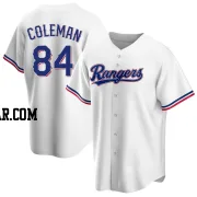 Carson Coleman Men's Texas Rangers White Replica Home Jersey