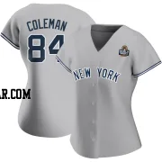 Carson Coleman Women's New York Yankees Gray Authentic Road Name 2024 World Series Jersey