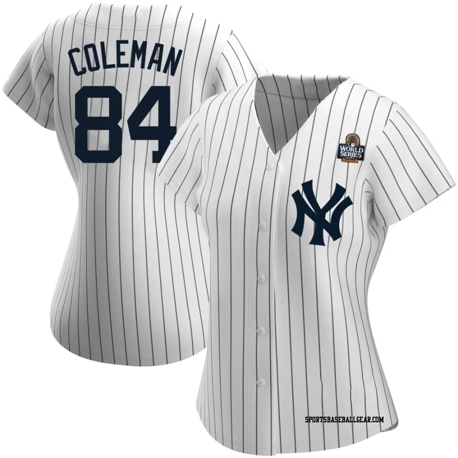 Carson Coleman Women's New York Yankees White Authentic Home Name 2024 World Series Jersey