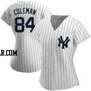 Carson Coleman Women's New York Yankees White Authentic Home Name Jersey