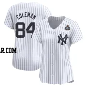 Carson Coleman Women's New York Yankees White Limited Yankee Home 2024 World Series Jersey