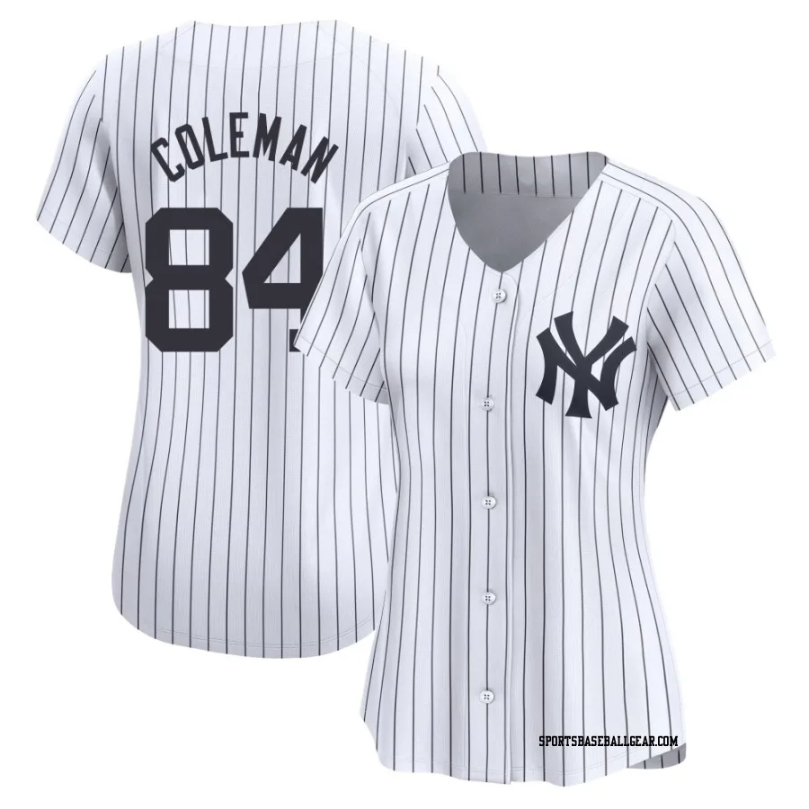 Carson Coleman Women's New York Yankees White Limited Yankee Home Jersey