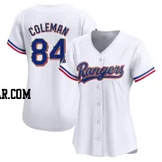 Carson Coleman Women's Texas Rangers Gold Limited White 2024 Collection Jersey