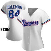 Carson Coleman Women's Texas Rangers White Authentic Home Jersey