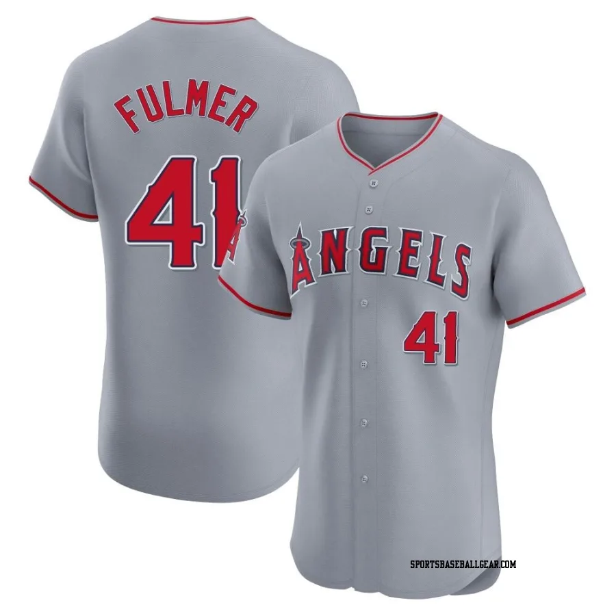 Carson Fulmer Men's Los Angeles Angels Gray Elite Road Jersey