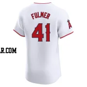 Carson Fulmer Men's Los Angeles Angels White Elite Home Jersey