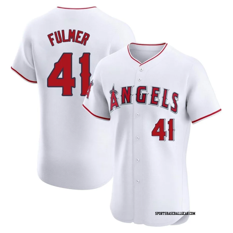 Carson Fulmer Men's Los Angeles Angels White Elite Home Jersey