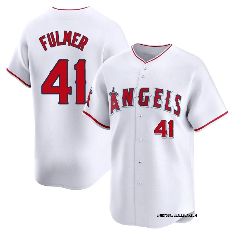 Carson Fulmer Men's Los Angeles Angels White Limited Home Jersey