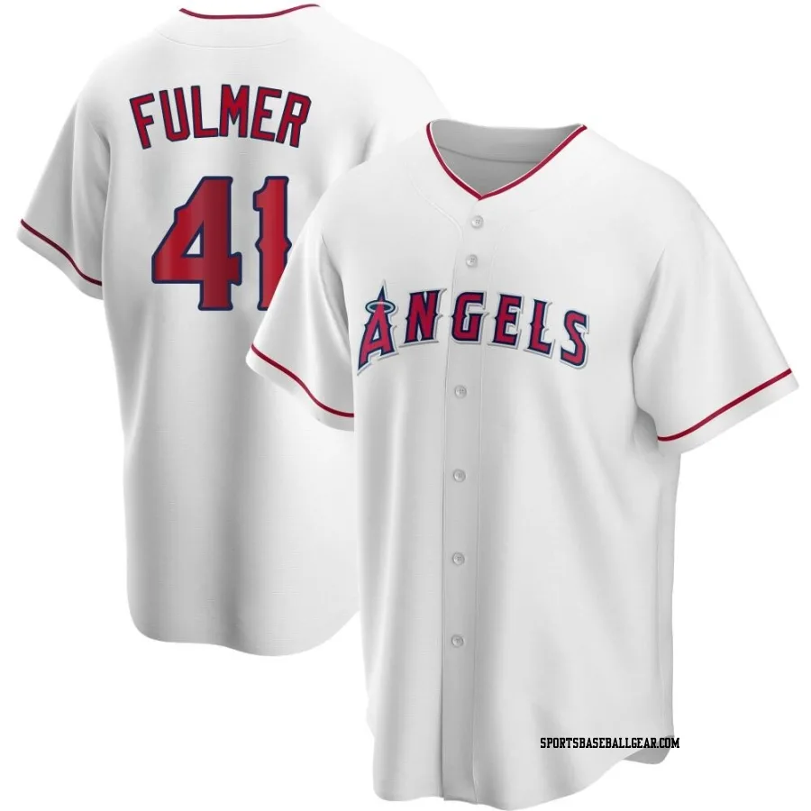 Carson Fulmer Men's Los Angeles Angels White Replica Home Jersey