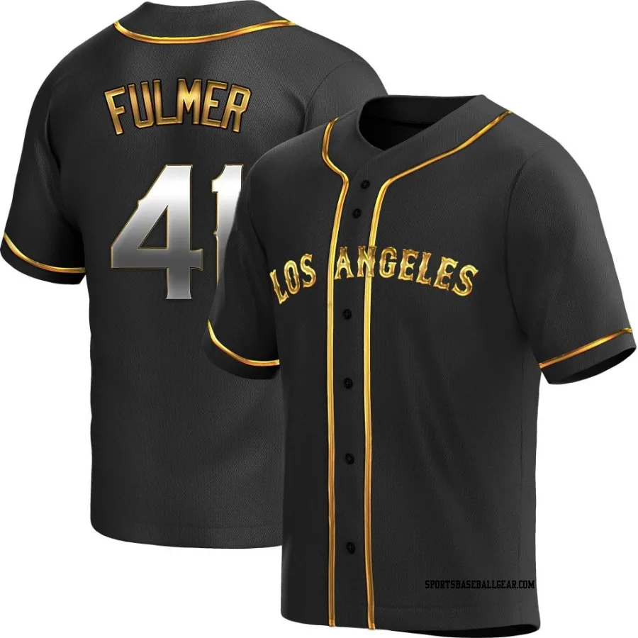 Carson Fulmer Youth Los Angeles Angels Black Golden Replica Alternate Jersey