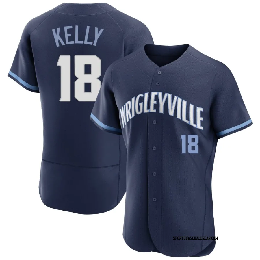 Carson Kelly Men's Chicago Cubs Navy Authentic 2021 City Connect Jersey