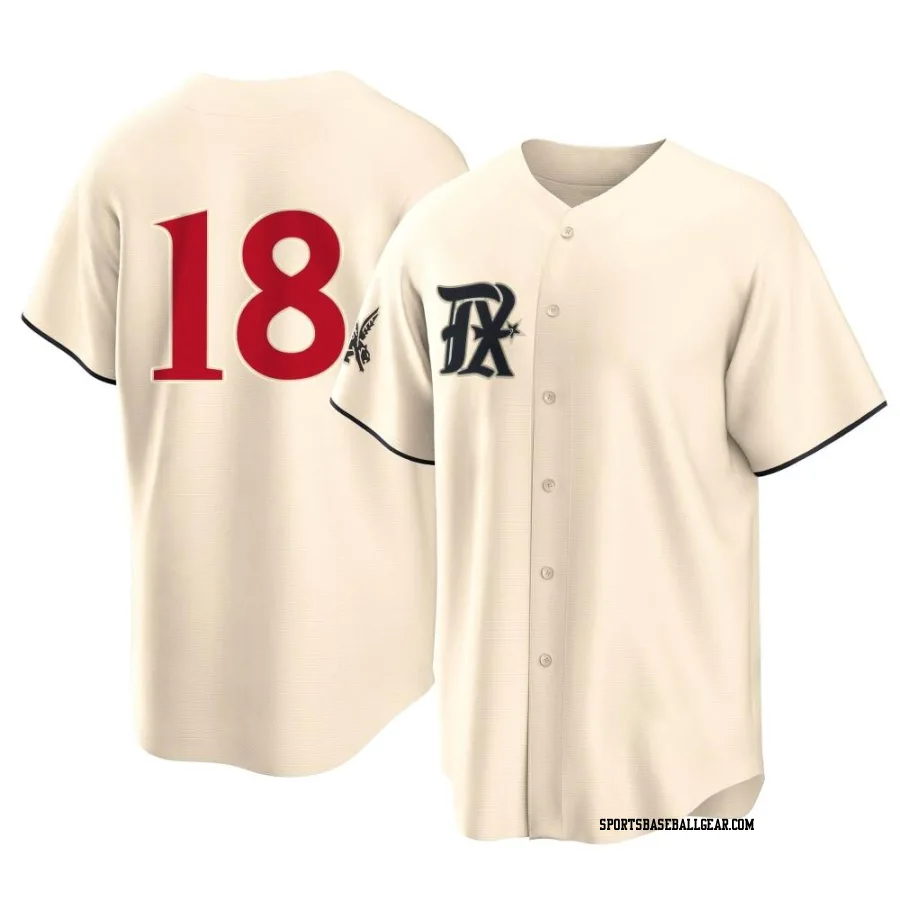 Carson Kelly Men's Texas Rangers Cream Replica 2023 City Connect Jersey