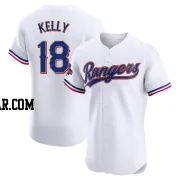 Carson Kelly Men's Texas Rangers Gold Elite White 2024 Collection Jersey